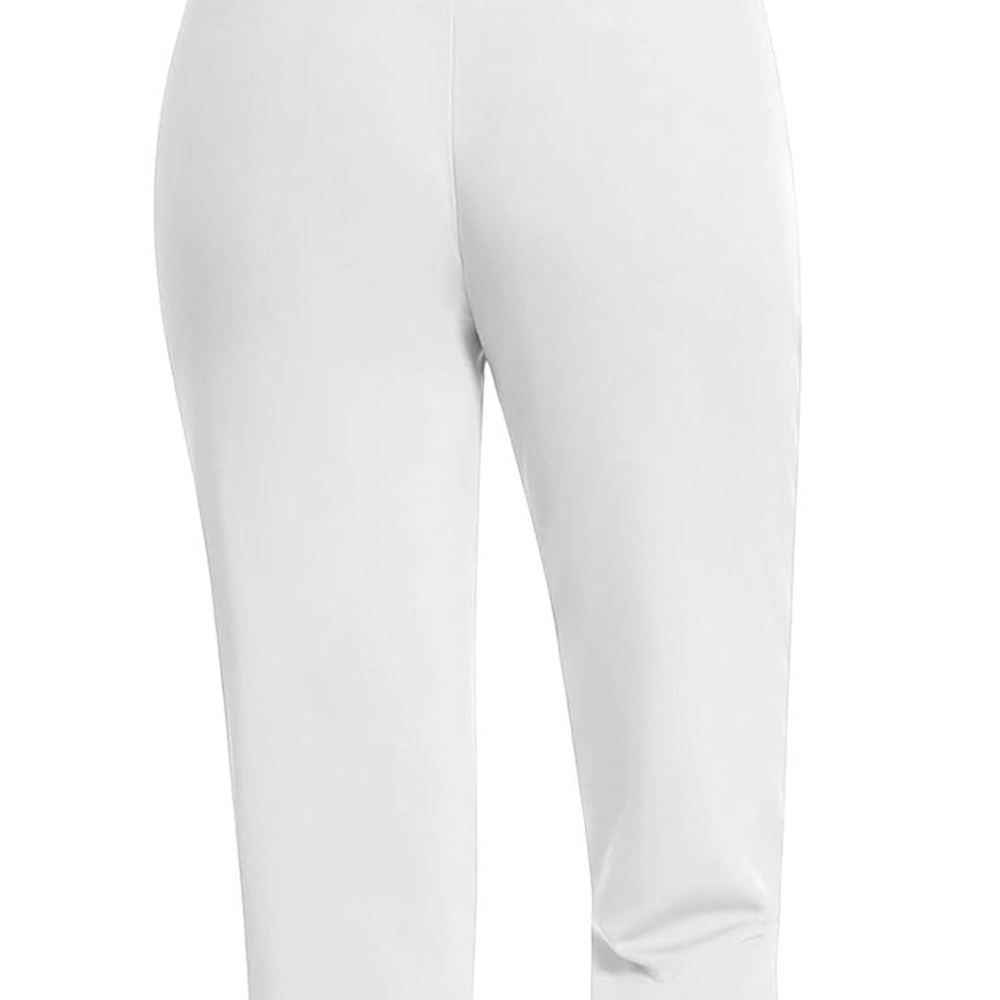 Women's White Cropped Pants - Picture 2 of 2